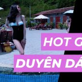 HOT GIRL DUYÊN DÁNG TRÊN BỂ BƠI VÔ CỰC H’MONG VILLAGE | HOÀNG KHIỂN